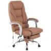 Clp Bureaustoel Pacific Leder Met Massagefunctie Licht Bruin