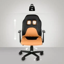 Clp Bureaustoel Fun Kunstleder Oranje -Puur Winkel 1000084049 0102