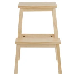 ACAZA Houten Opstapje - Krukje Met 2 Niveaus Voor Keuken Of Kelder - Bruin -Puur Winkel 1000085108 0103