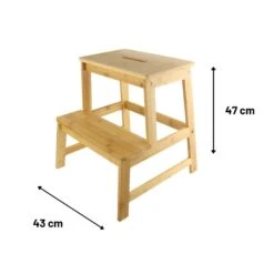 Orange85 Kruk Bamboe Keuken Krukje Opstapkrukje Houtlook -Puur Winkel 1000085109 0110