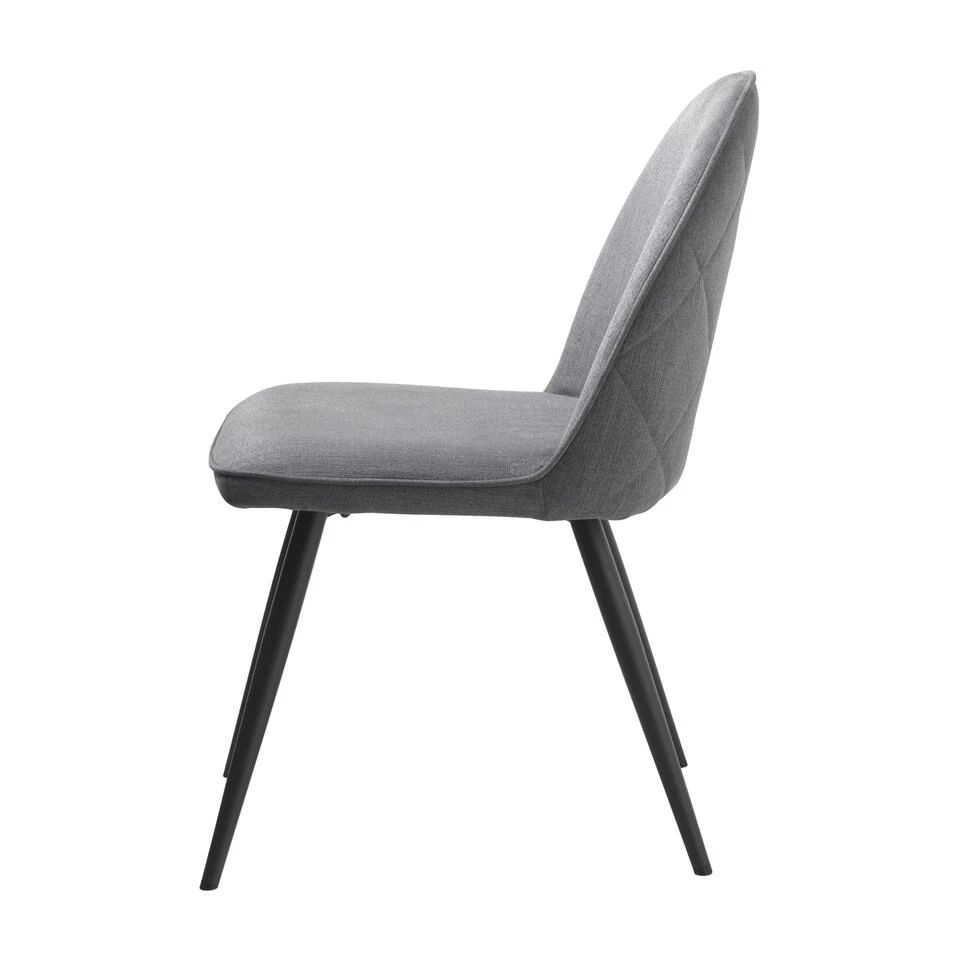 Giga Meubel Eetkamerstoel Stof - Grijs - 64x49,5x84,5cm - Stoel Minto 4 Giga Meubel Eetkamerstoel Stof - Grijs - 64x49,5x84,5cm - Stoel Minto - Afbeelding 4