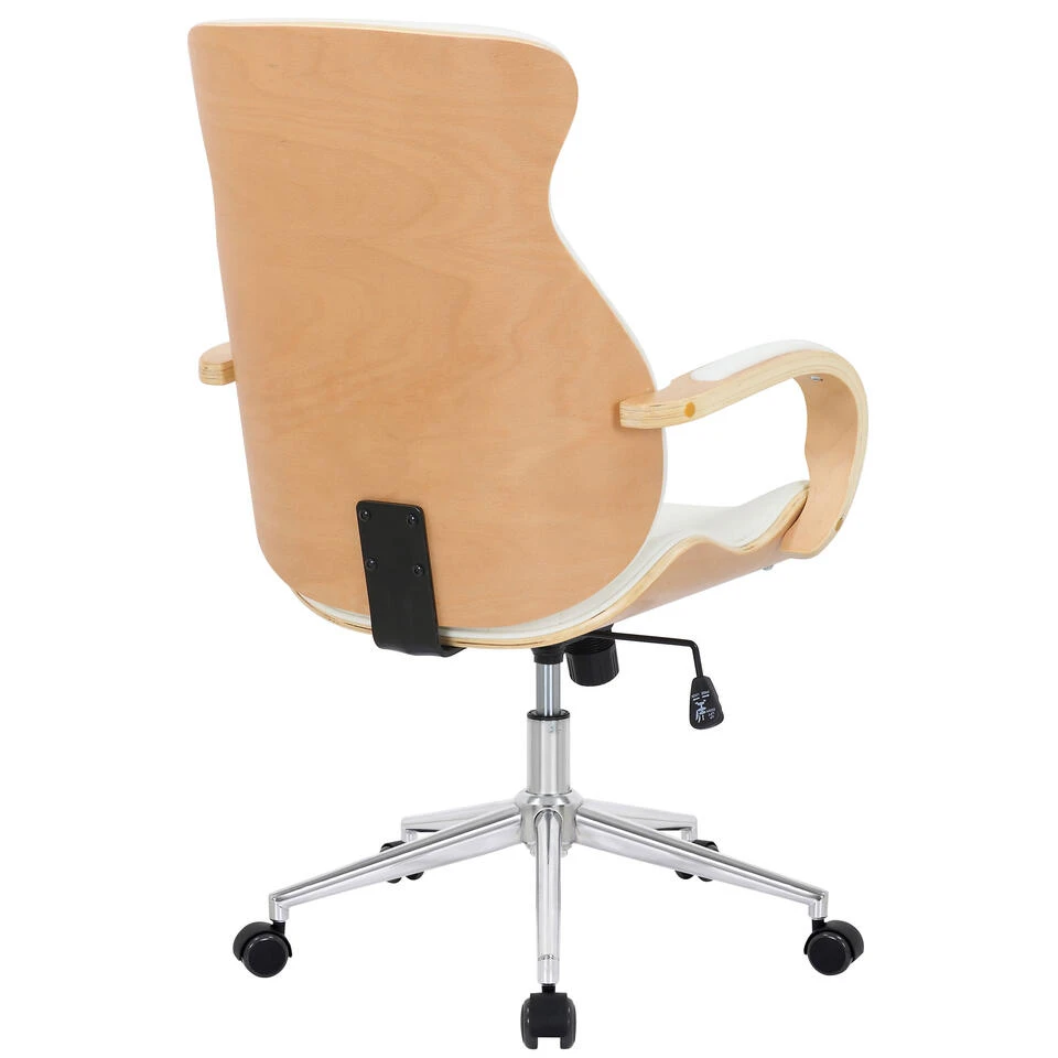 Clp Bureaustoel Melilla Kunstleder Natura Wit 4 Clp Bureaustoel Melilla Kunstleder Natura Wit - Afbeelding 4