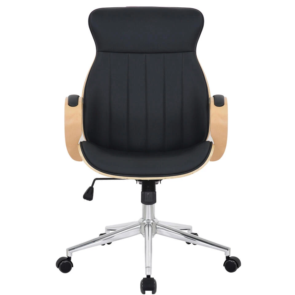 Clp Bureaustoel Melilla Kunstleder Natura Zwart 2 Clp Bureaustoel Melilla Kunstleder Natura Zwart - Afbeelding 2