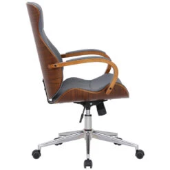 Clp Bureaustoel Melilla Kunstleder Walnoot Grijs -Puur Winkel 1000085248 0102