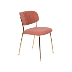 Rein Living Jolien Eetkamerstoel - Goud/Roze - Set Van 2 -Puur Winkel 1000087447 0102