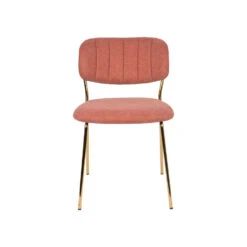 Rein Living Jolien Eetkamerstoel - Goud/Roze - Set Van 2 -Puur Winkel 1000087447 0103