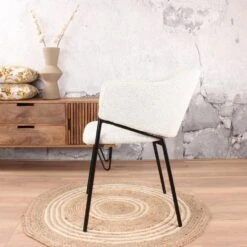 DS4U® Elza Eetkamerstoel Boucle - Stof - Taupe -Puur Winkel 1000089905 0102