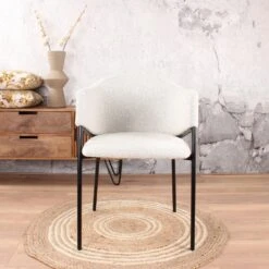 DS4U® Elza Eetkamerstoel Boucle - Stof - Taupe -Puur Winkel 1000089905 0103