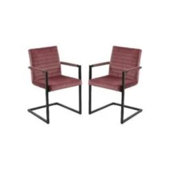 HSM Collection Eetkamerstoel Colorado Velours/Metaal Oudroze Set Van 2 -Puur Winkel 1000091436 0102