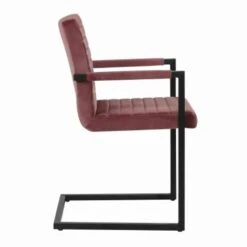 HSM Collection Eetkamerstoel Colorado Velours/Metaal Oudroze Set Van 2 -Puur Winkel 1000091436 0103