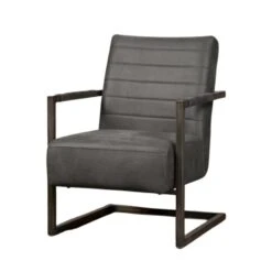 Tower Living Rocca Fauteuil Bull Antraciet - 77x84 Cm