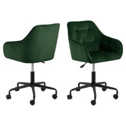 Sohome Bureaustoel Otto - Velvet - Forest Green