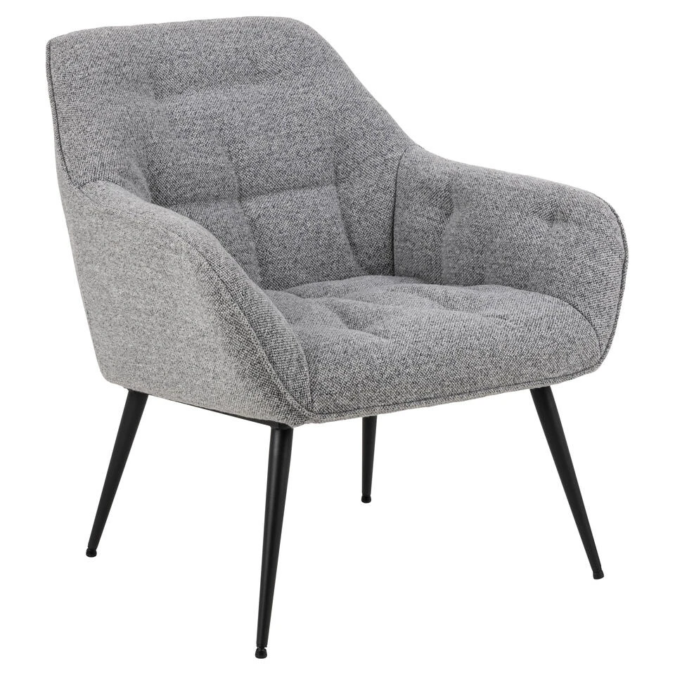 Sohome Fauteuil Otto - Bouclé - Grijs 1 Sohome Fauteuil Otto - Bouclé - Grijs
