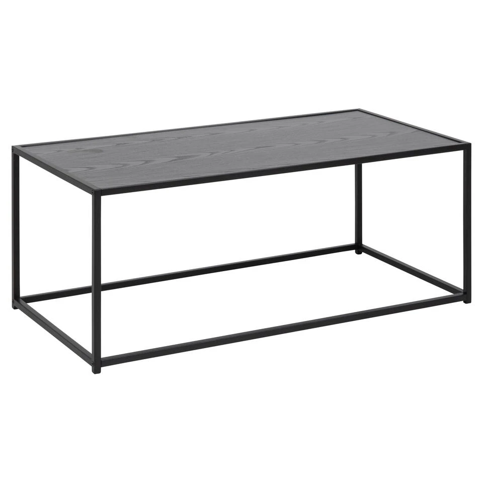 Sohome Salontafel Joannie - 100 X 50cm - Zwart Essen / Metaal 1 Sohome Salontafel Joannie - 100 X 50cm - Zwart Essen / Metaal