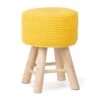 KidsDepot Kruk Iggy 29 Cm Katoen En Hout Geel