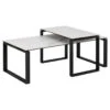 Sohome Salontafel Matalie - Set Van 2 Stuks - Keramiek Met Marmerlook - Wit