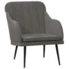 VidaXL Fauteuil 63x76x80 Cm Fluweel Donkergrijs