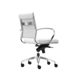 Bureaustoel Cádiz Wit - 100% Leder -Puur Winkel 1000097813 0103