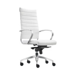 Bureaustoel Granada Wit - 100% Leder