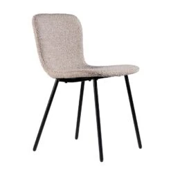 Giga Meubel Eetkamerstoel Bouclé - Stone - Set Van 2 - Stoel Lottie