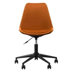 Bureaustoel Senja - Velvet - Terra - Zwart Metaal