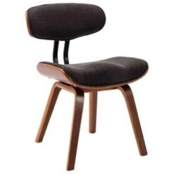 VidaXL Eetkamerstoelen 2 St Gebogen Hout En Stof Grijs -Puur Winkel 1167566998 0102