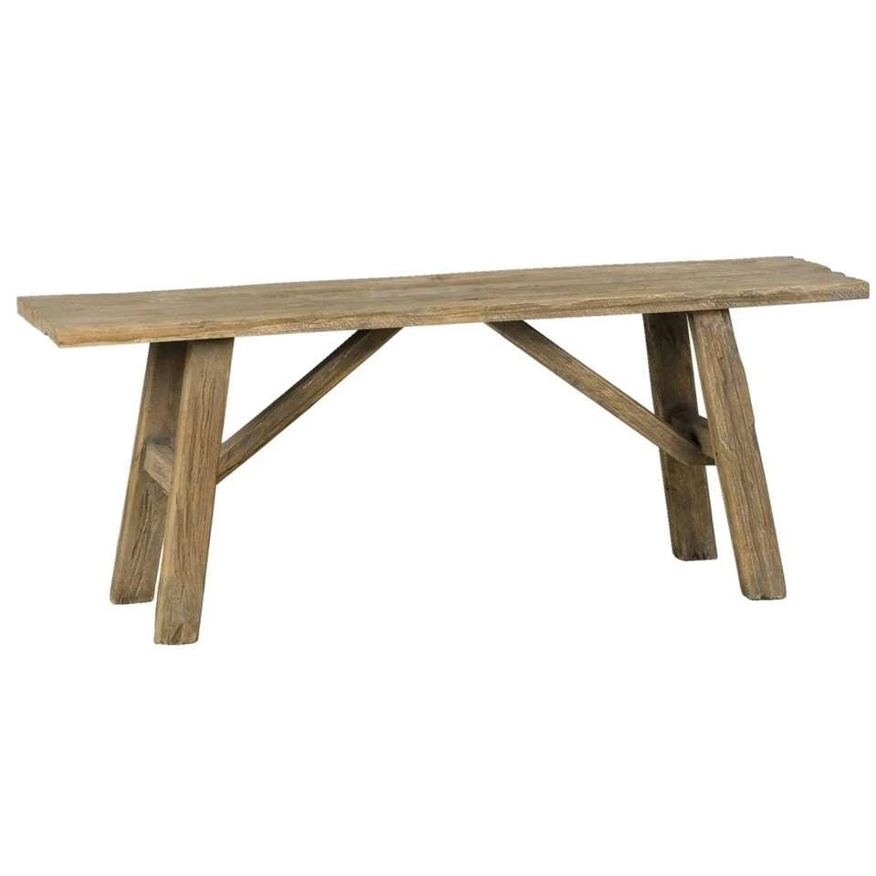 Bankje Siep - Naturel - 45x120x35 Cm 2 Bankje Siep - Naturel - 45x120x35 Cm - Afbeelding 2