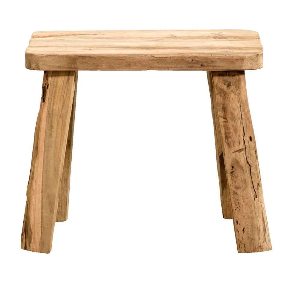 Kruk Quincy - Teak - 36x40x30 Cm 1 Kruk Quincy - Teak - 36x40x30 Cm