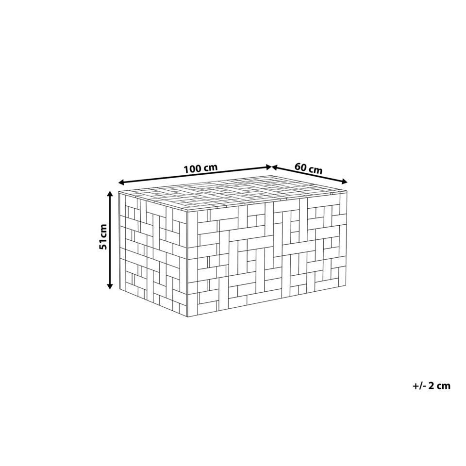 Beliani Salontafel GAMBO - Lichte Houtkleur Teakhout 2 Beliani Salontafel GAMBO - Lichte Houtkleur Teakhout - Afbeelding 2
