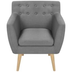 VidaXL Fauteuil Stof Lichtgrijs -Puur Winkel 1512048494 0102