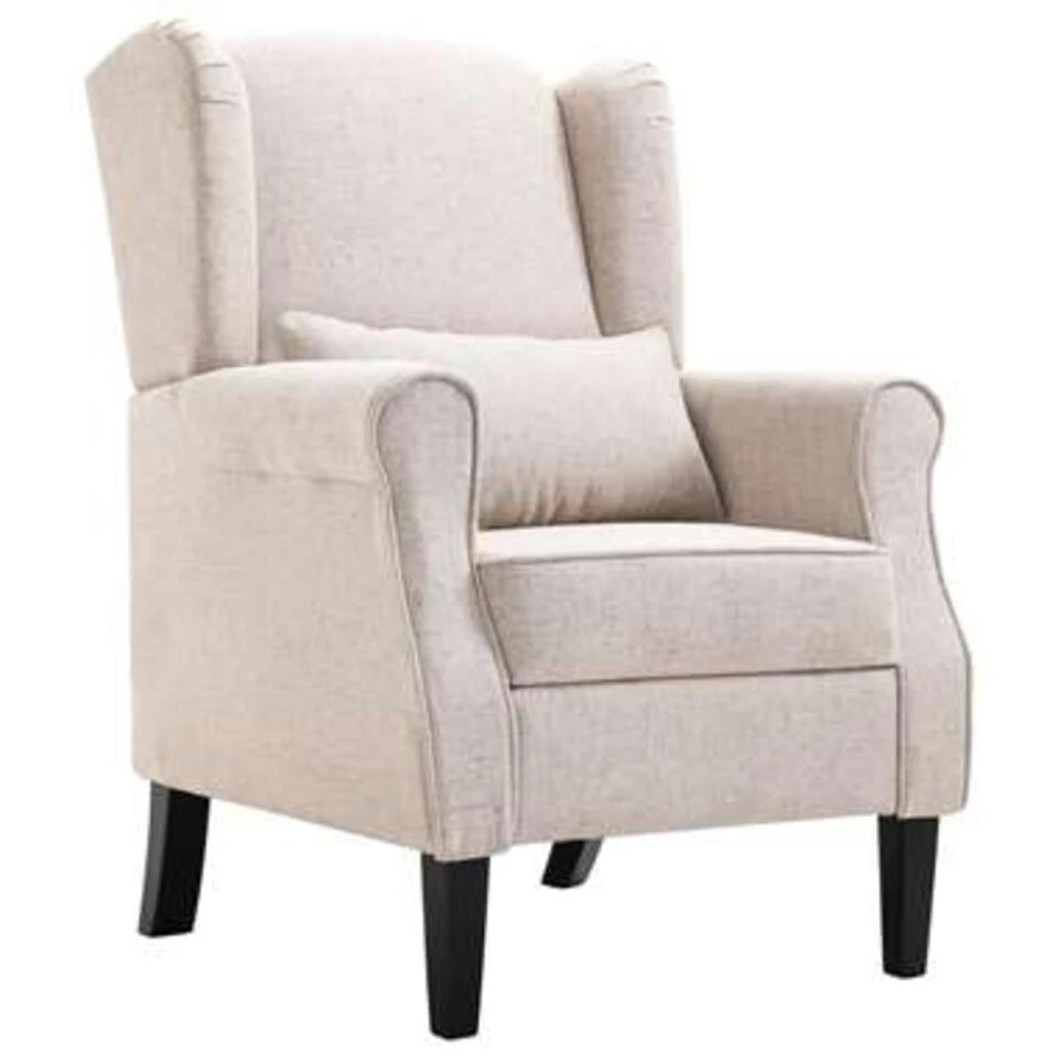 VidaXL Fauteuil Stof Beige 1 VidaXL Fauteuil Stof Beige