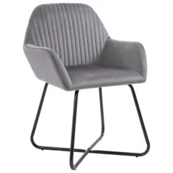 VidaXL Eetkamerstoelen 2 St Fluweel Grijs -Puur Winkel 1636833354 0102