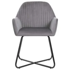 VidaXL Eetkamerstoelen 2 St Fluweel Grijs -Puur Winkel 1636833354 0103
