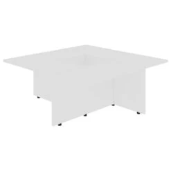 VidaXL Salontafel 79,5x79,5x30 Cm Bewerkt Hout Wit