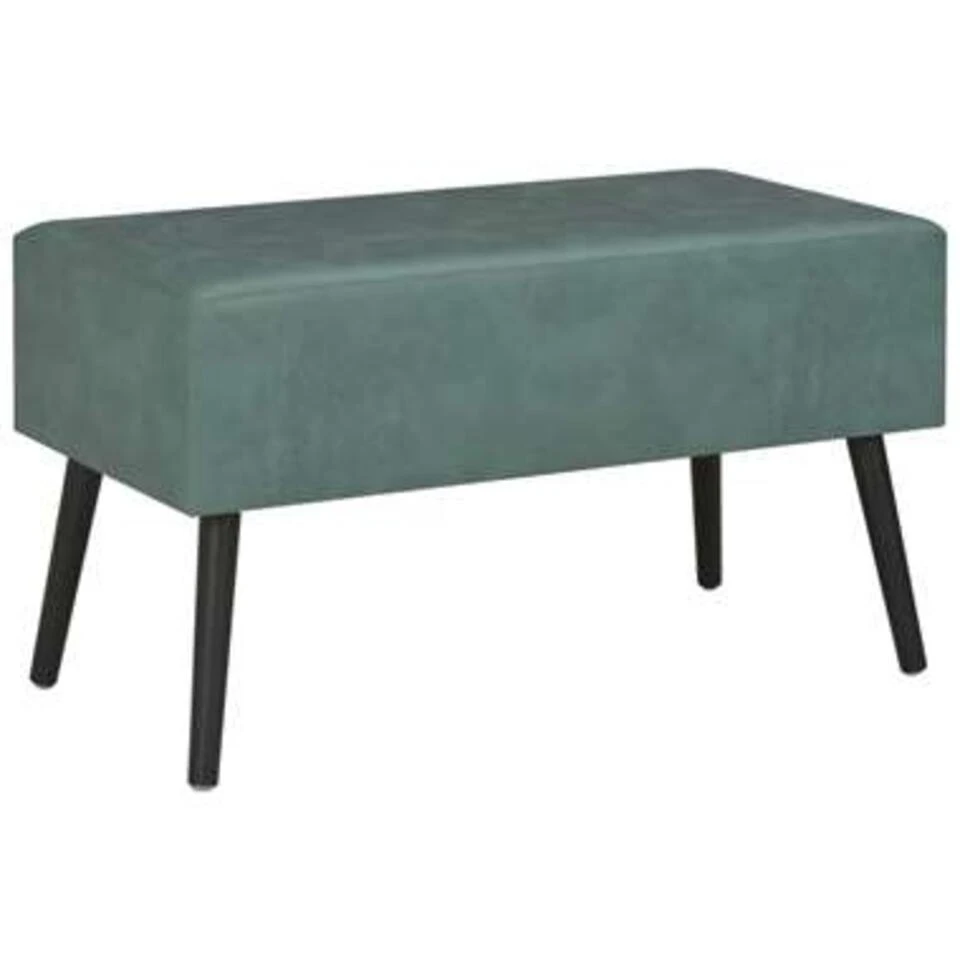 VidaXL Salontafel 80x40x46 Cm Kunstleer Zeegroen 3 VidaXL Salontafel 80x40x46 Cm Kunstleer Zeegroen - Afbeelding 3