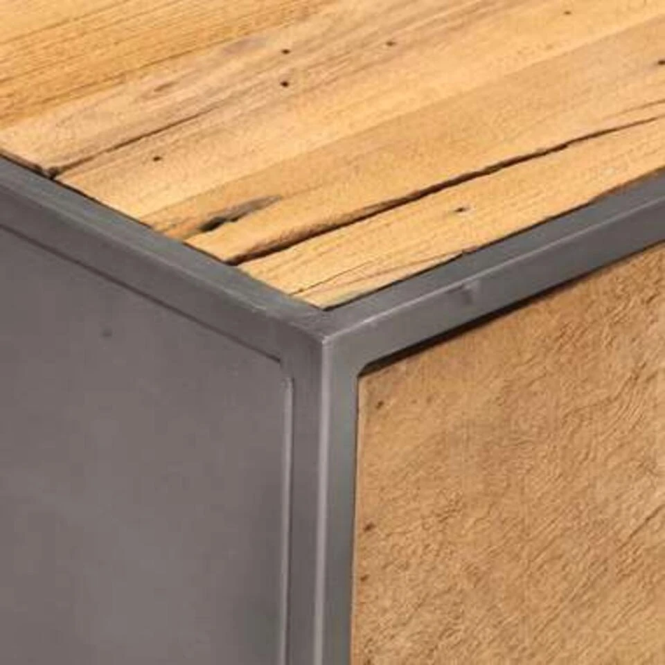 VidaXL Salontafel 90x50x35 Cm Massief Gerecycled Hout 2 VidaXL Salontafel 90x50x35 Cm Massief Gerecycled Hout - Afbeelding 2