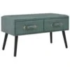 VidaXL Salontafel 80x40x46 Cm Kunstleer Zeegroen