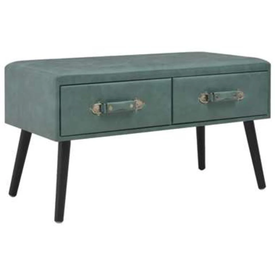 VidaXL Salontafel 80x40x46 Cm Kunstleer Zeegroen 1 VidaXL Salontafel 80x40x46 Cm Kunstleer Zeegroen