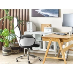 Beliani Bureaustoel SPLENDID - Grijs Polyester -Puur Winkel 1959a9243688448392a65567d65cd40f