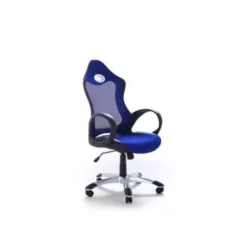 Beliani Bureaustoel ICHAIR - Blauw Polyester -Puur Winkel 19b7a4e1661845599d56ad7a1e95e018