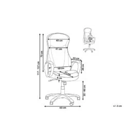 Beliani Bureaustoel FELICITY - Beige Kunstleer -Puur Winkel 1c4732d16581427389579d7e1dccba85