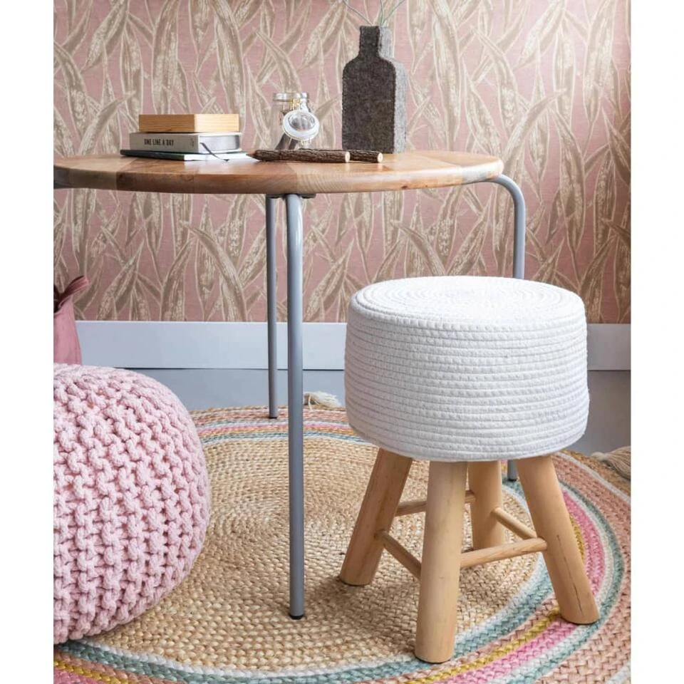 KidsDepot Kruk Iggy 29 Cm Katoen En Hout Wit 2 KidsDepot Kruk Iggy 29 Cm Katoen En Hout Wit - Afbeelding 2
