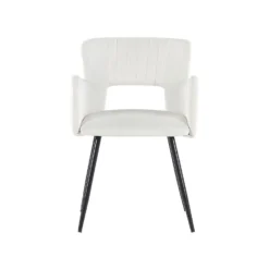 Beliani Eetkamerstoel SANILAC - Wit Fluweel -Puur Winkel 21f00782b2d8478586696037b322ada0