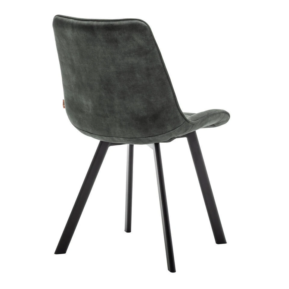 Furnihaus Eetkamerstoel Felix Velvet Groen Set Van 2 4 Furnihaus Eetkamerstoel Felix Velvet Groen Set Van 2 - Afbeelding 4