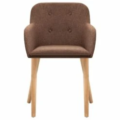 VidaXL Eetkamerstoelen 2 St Stof En Massief Eikenhout Bruin -Puur Winkel 38b9ca7cb6ad4de8b1966e69b3667fcb