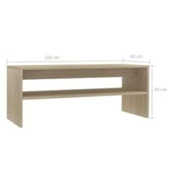 VidaXL Salontafel 100x40x40 Cm Bewerkt Hout Sonoma Eikenkleurig -Puur Winkel 3cfed9735ae64259b9a914c019cdfdc4