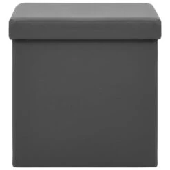 VidaXL Opbergkruk Inklapbaar PVC Grijs -Puur Winkel 3eba7d93578c4d9b99e05a3fc81f6f5d
