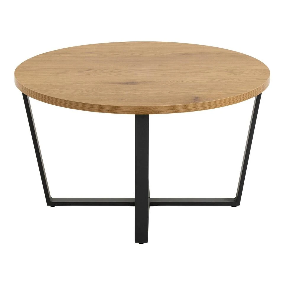 Sohome Ronde Salontafel Sheetal - Eiken - 77cm 2 Sohome Ronde Salontafel Sheetal - Eiken - 77cm - Afbeelding 2