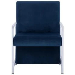 VidaXL Fauteuil Met Chromen Poten Fluweel Blauw 6 VidaXL Fauteuil Met Chromen Poten Fluweel Blauw -Puur Winkel 46680089107247fe803d0b687881f1e9