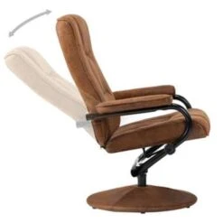 VidaXL Televisiefauteuil Met Voetenbankje Kunstsuède Bruin -Puur Winkel 537c1a727aa1484ca23b5a3580370016